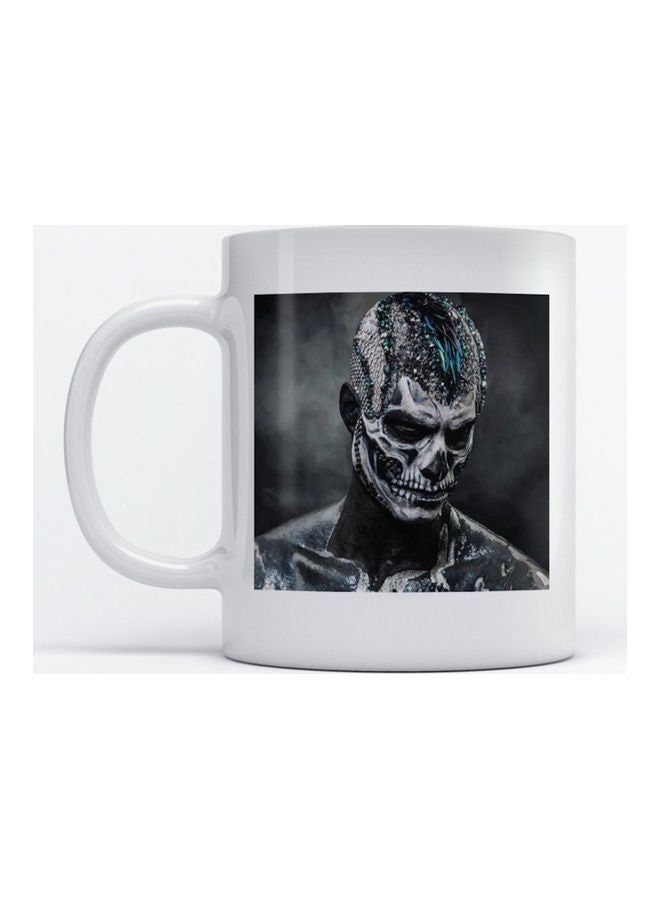 Atiq Mug Skull Mask for Coffee and Tea White