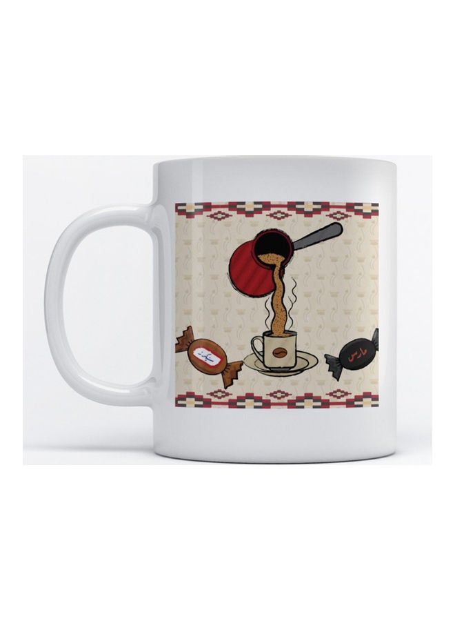 Mug Mars and Snickers for Coffee and Tea White