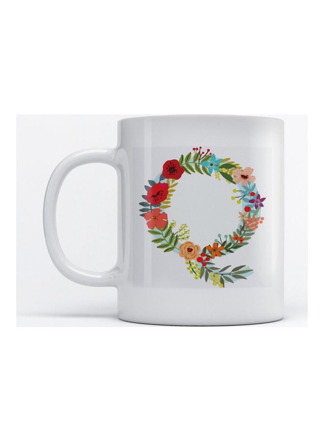 Atiq - Mug Alphabet Q for Coffee and Tea White - Image 1