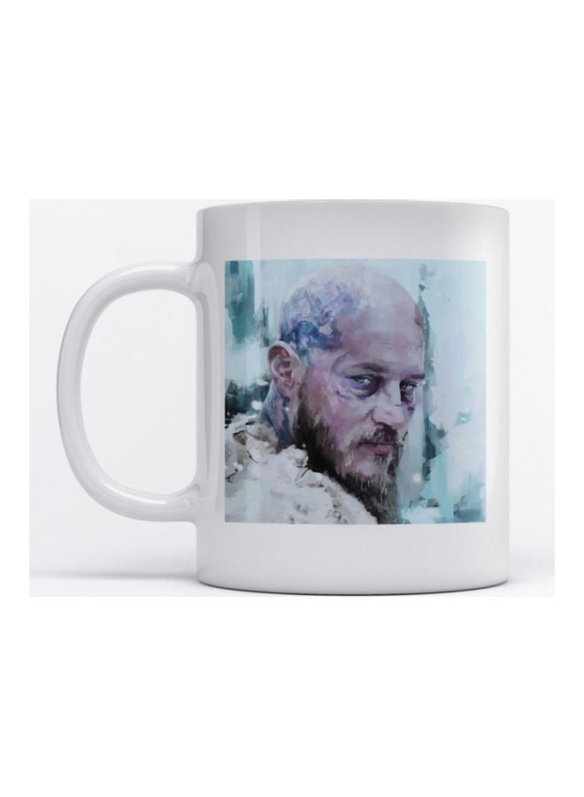 Atiq Mug Ragnar Vikings Series for Coffee and Tea White 350ml 