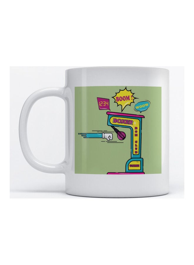 Atiq Mug Boxer Game for Coffee and Tea White
