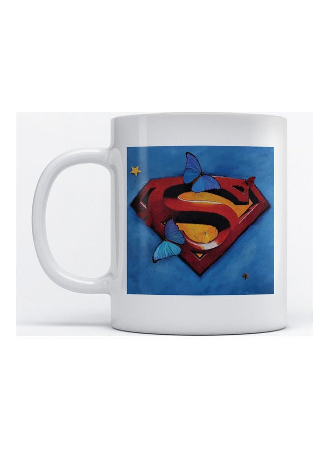 Atiq Mug Superman Logo for Coffee and Tea White 
