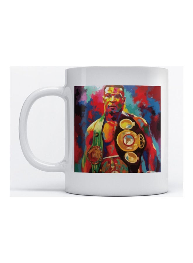 Atiq Mug Mike Tyson Boxer for Coffee and Tea White