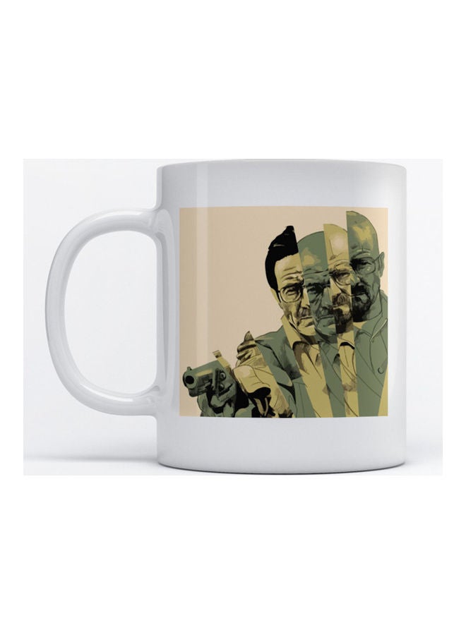 أتيك مَج قهوة وشاي بطبعة شخصية والتر وايت من مسلسل Breaking Bad أبيض