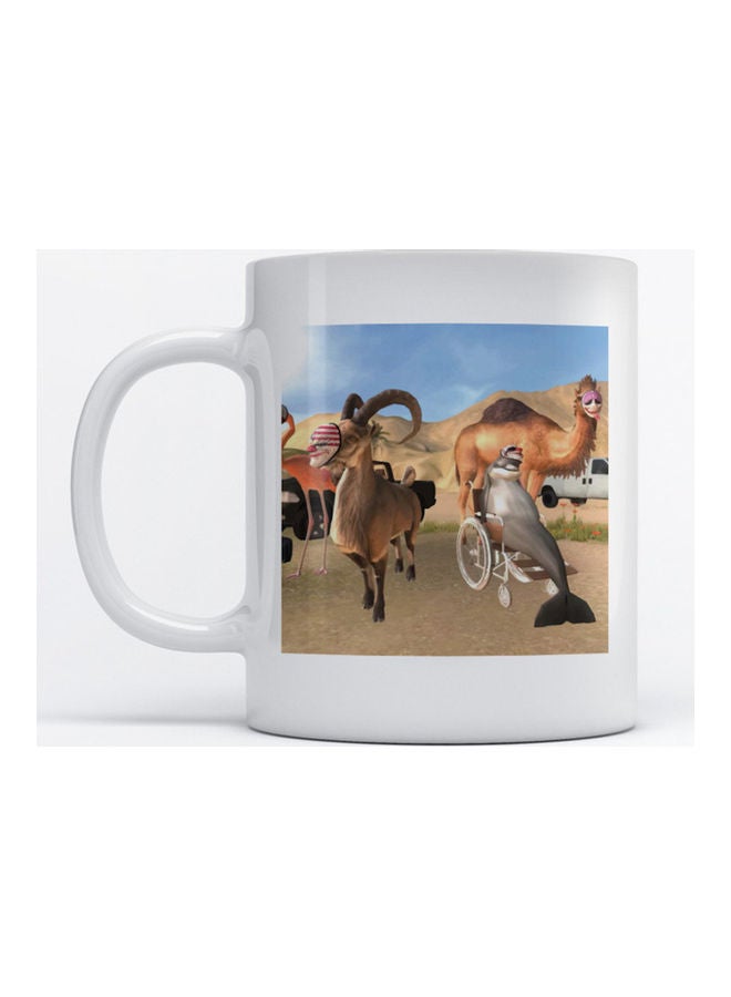 Mug Animals for Coffee and Tea White