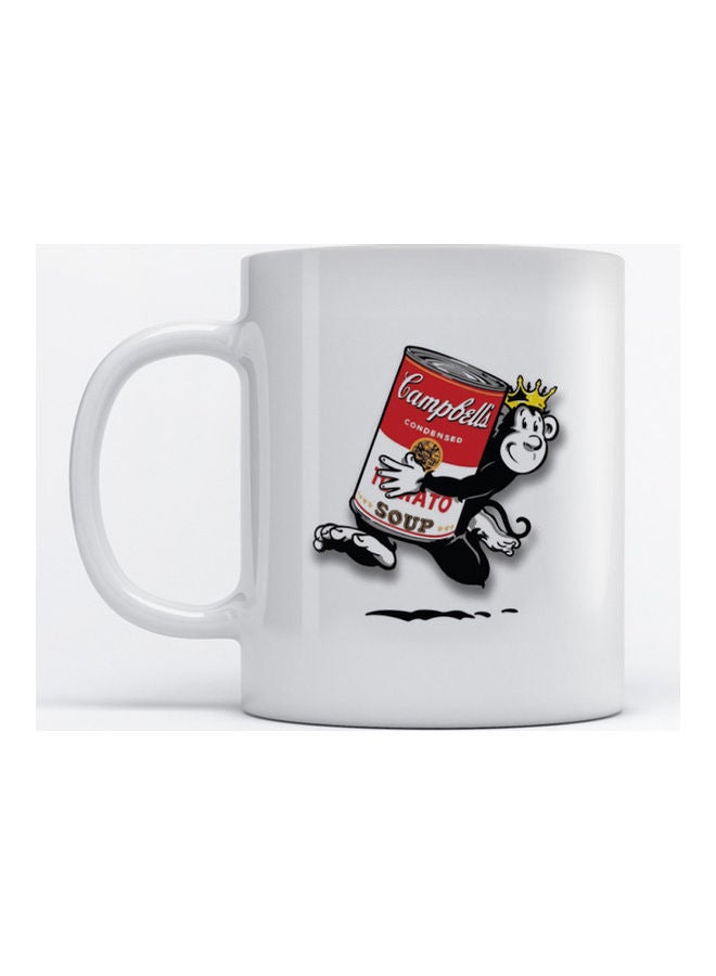 Atiq Mug Monkey for Coffee and Tea White 