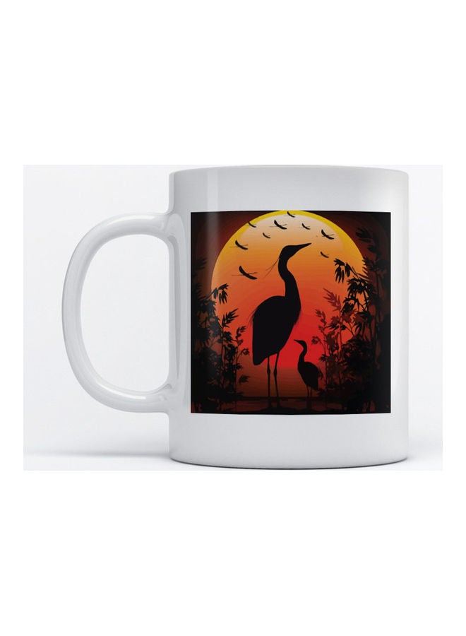 Atiq Mug Flamingo for Coffee and Tea White