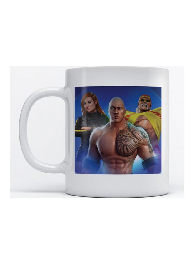 Atiq Mug The Rock and Hulk Hogan for Coffee and Tea White 350ml