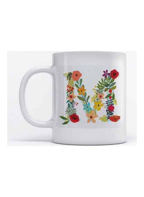 Mug Alphabet M for Coffee and Tea White 350ml