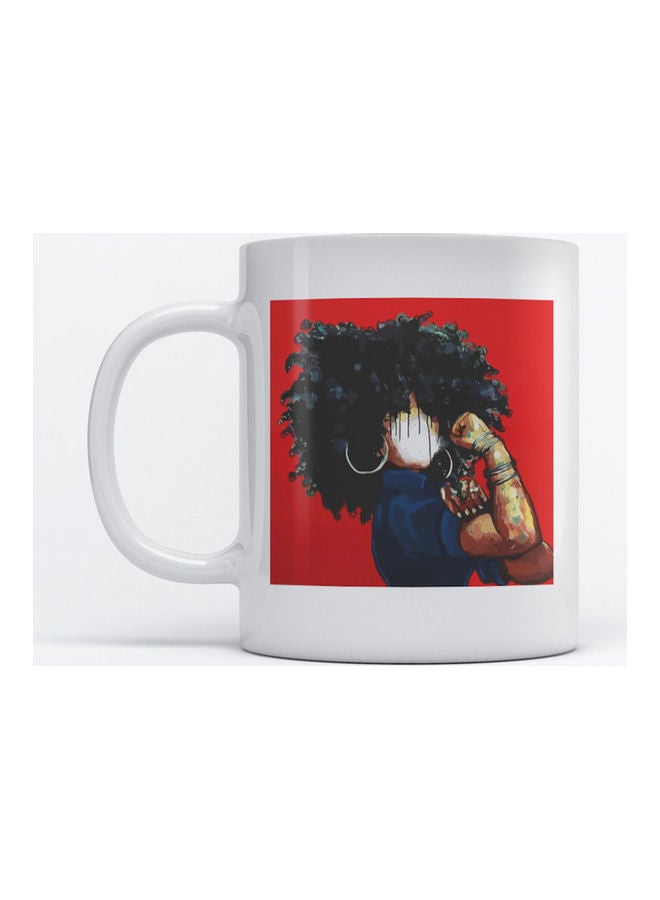 Atiq Mug Woman for Coffee and Tea White 