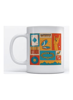 Atiq Mug Capricorn for Coffee and Tea White 