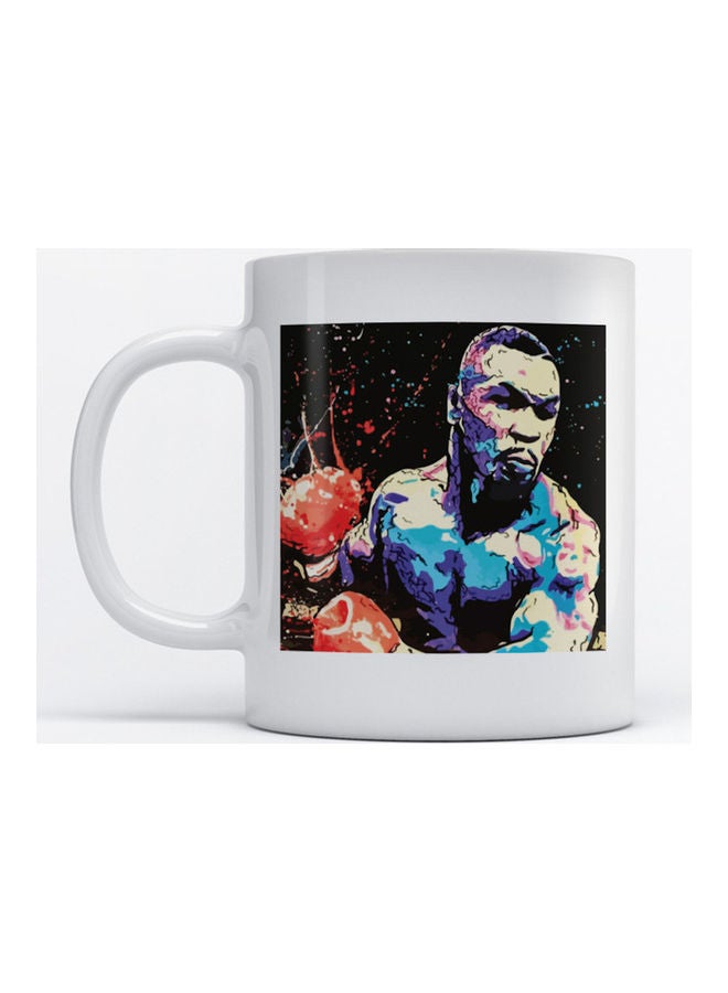 Atiq Mug Mike Tyson Boxer for Coffee and Tea White 