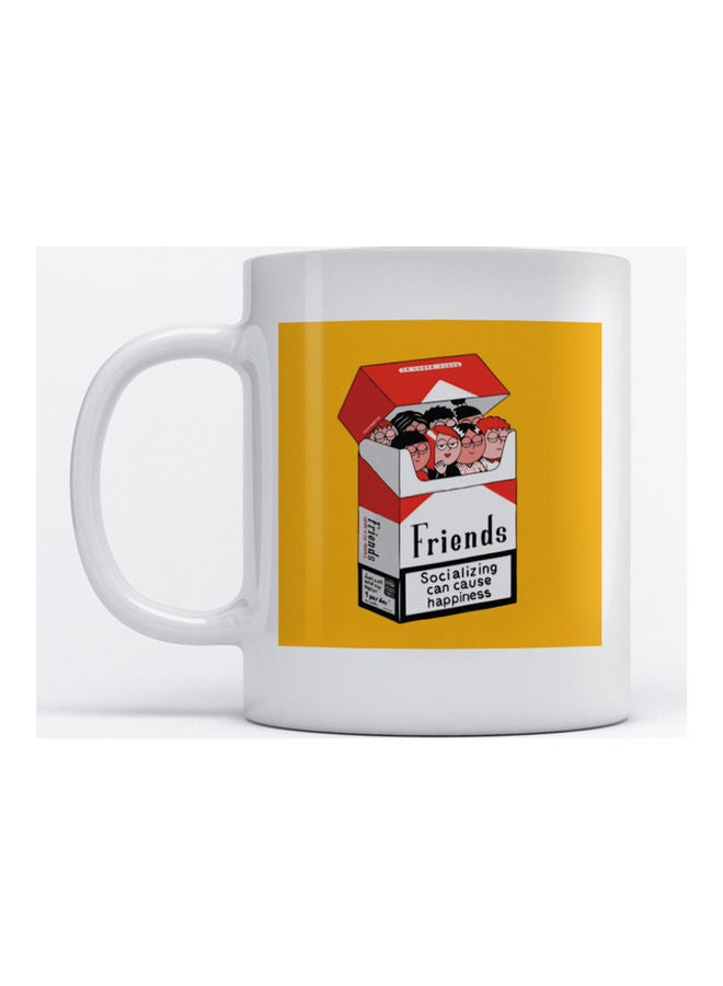 أتيك مج للقهوة والشاي بطبعة مسلسل فريندز أبيض 350ملليلتر