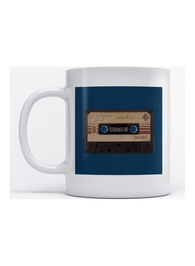 Atiq Mug Abadi Al-Johar Cassette for Coffee and Tea White 350ml 