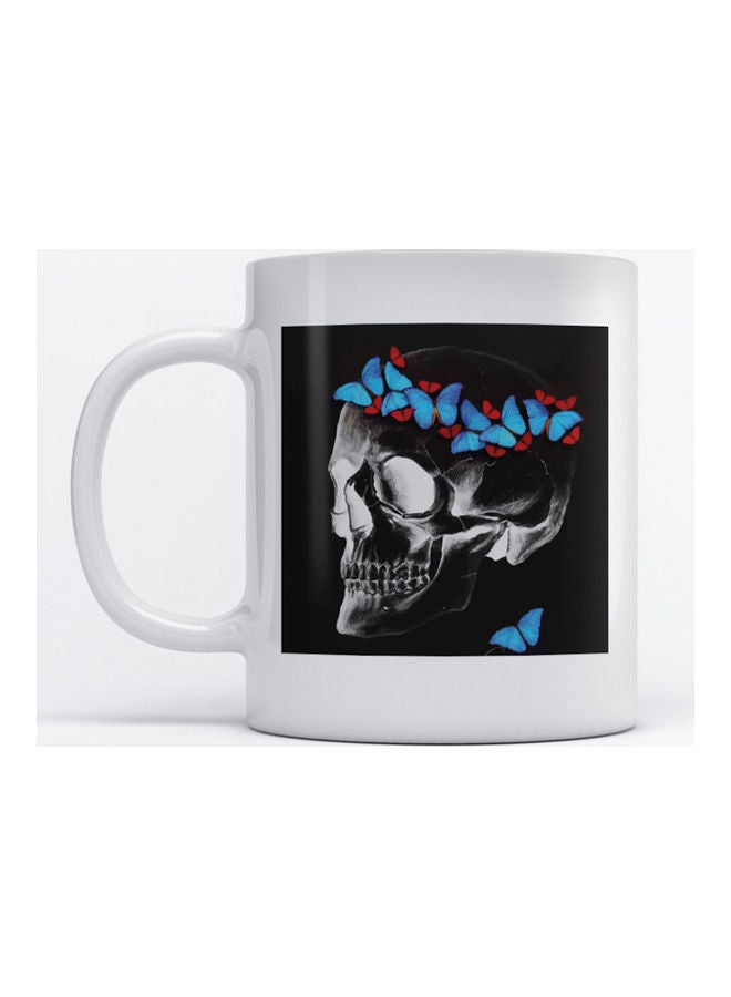 أتيك مج بطبعة جمجمة للقهوة والشاي أبيض