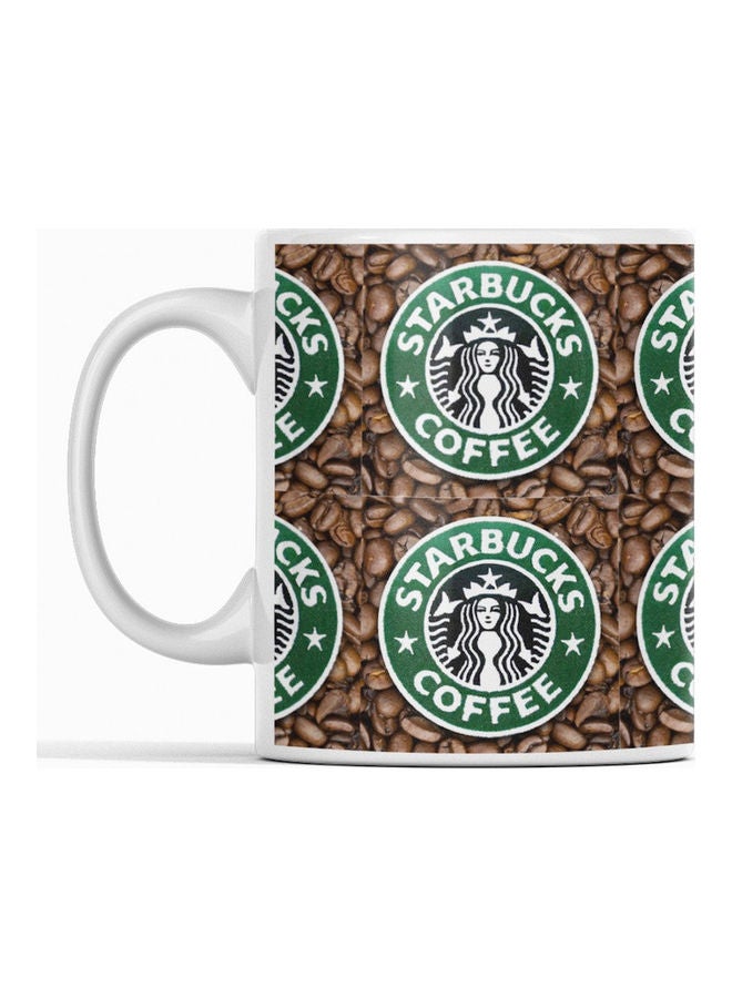 أتيك مج بشعار ستاربكس للشاي والقهوة أبيض 350ملليلتر