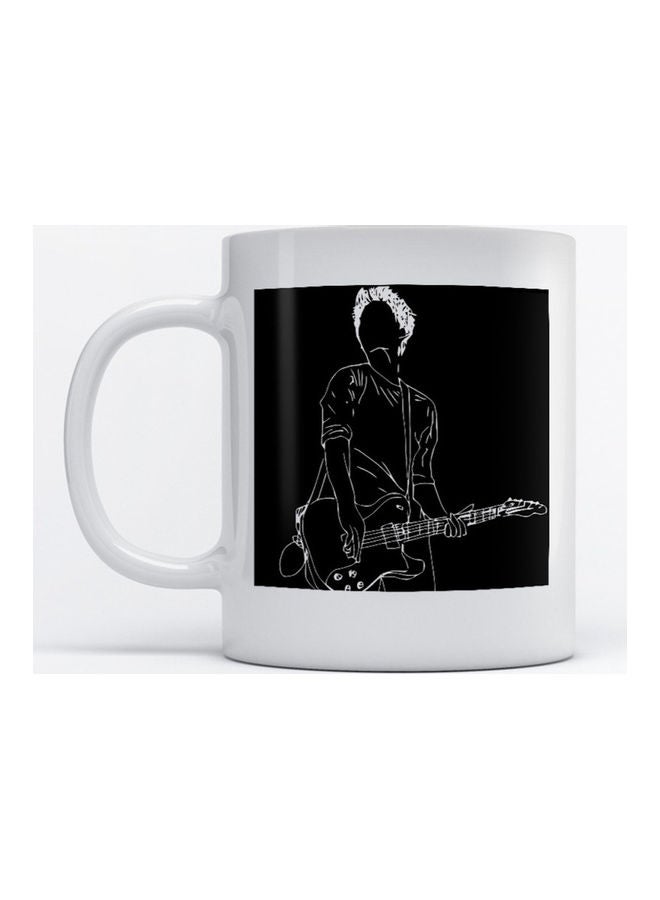 Atiq Mug Guitarist for Coffee and Tea White