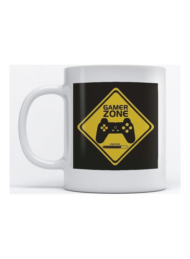 Atiq Mug Gamer Zone for Coffee and Tea White