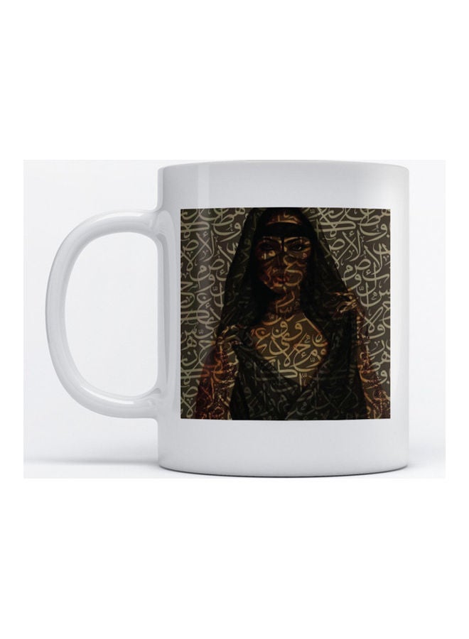 Atiq Mug Arab Woman for Coffee and Tea White