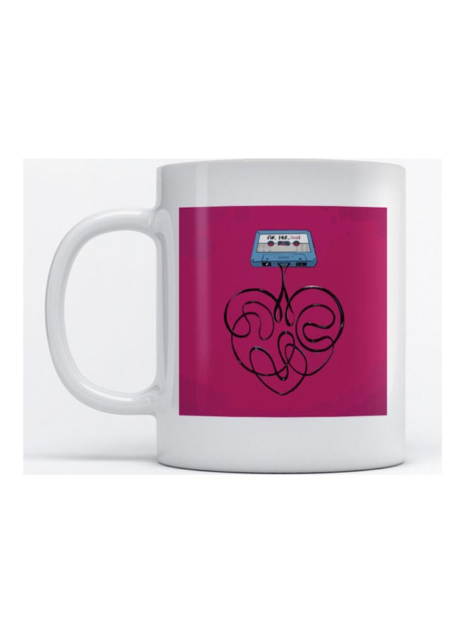 أتيك مج قهوة وشاي بتصميم يعبر عن الحب أبيض