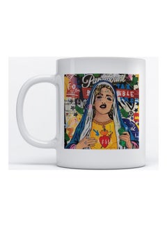 Atiq Mug Pop Art for Coffee and Tea White 