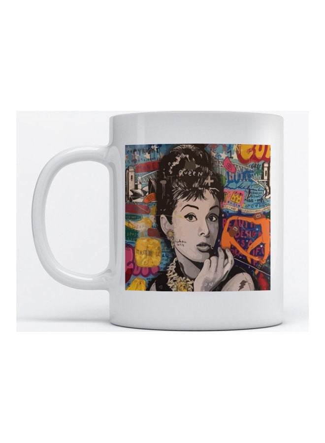 Atiq Mug Pop Art for Coffee and Tea White