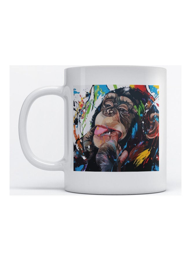 Mug Gorilla Cool for Coffee and Tea White