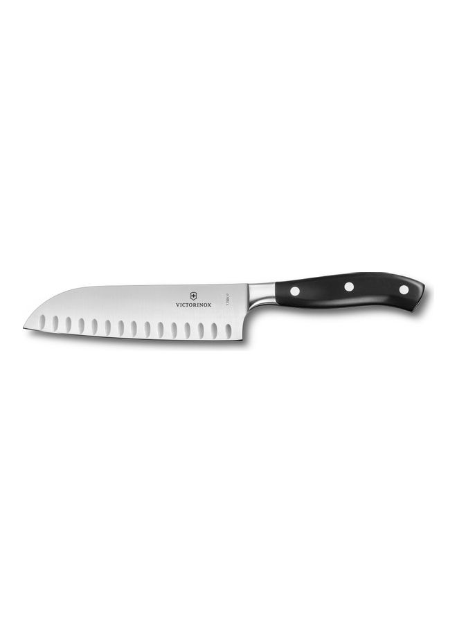 Victorinox Grand Maitre Santoku Fluted Edge Knife Black  - Image 1