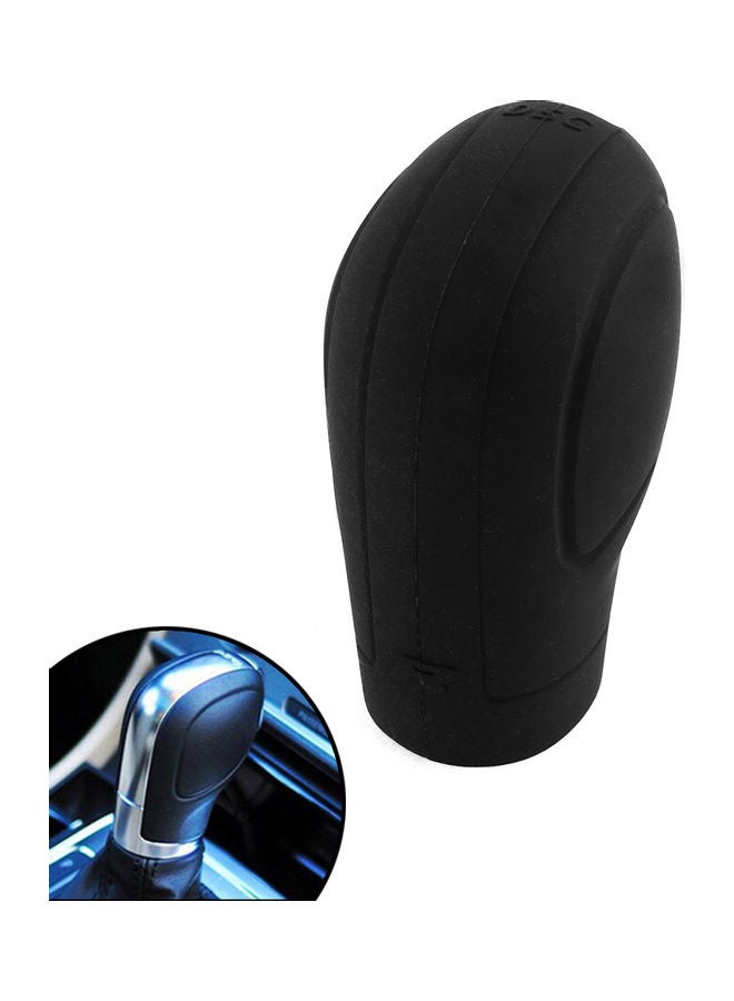 Generic Soft Silicone Nonslip Car Shift Knob Gear Stick Cover Protector with Trepanning Design - Black  - Image 2