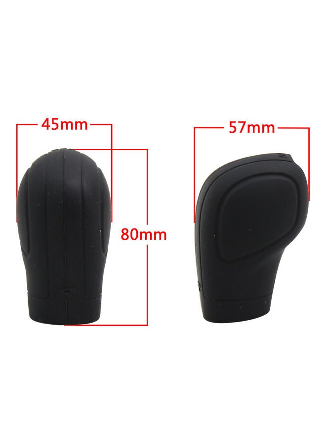 Generic Soft Silicone Nonslip Car Shift Knob Gear Stick Cover Protector with Trepanning Design - Black  - Image 4