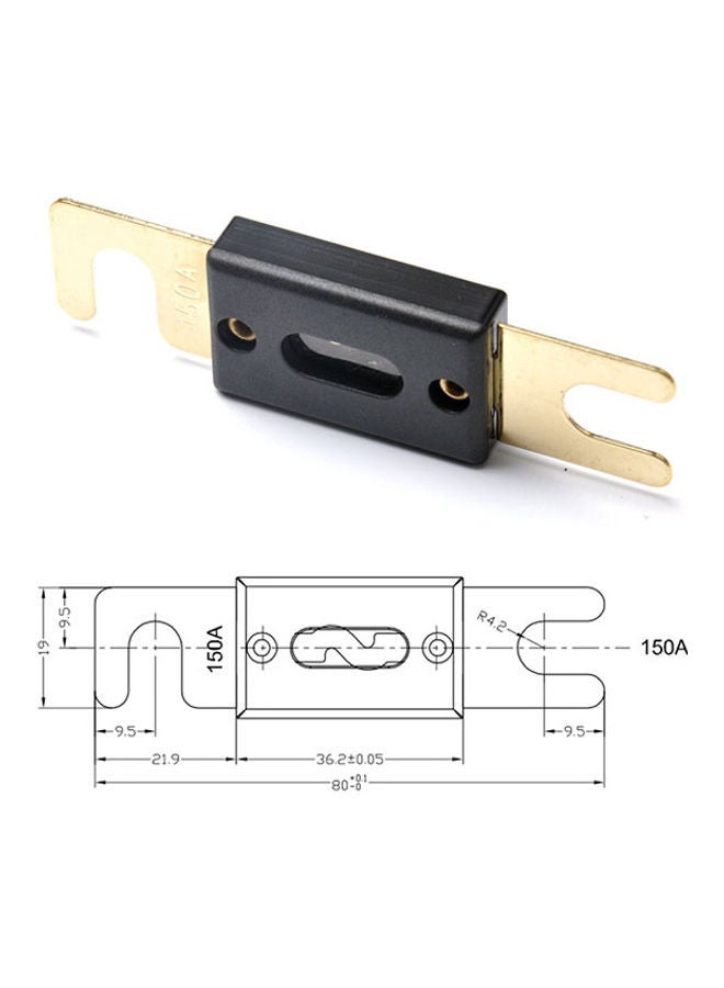 Generic 5pcs High Quality Gold Plated 150A Car Audio ANL Fuse (5pcs/pack)  - Image 2