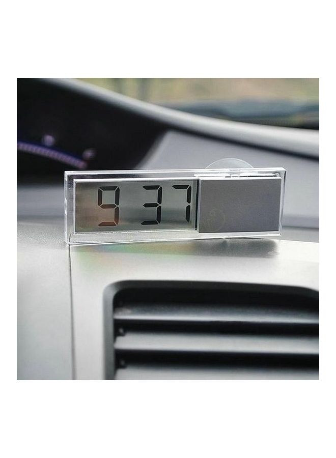 Generic - Car Electronic Clock Mini Transparent LCD Display Digital with Sucker Glass Car Ornaments - Image 1
