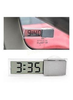 Car Electronic Clock Mini Transparent LCD Display Digital with Sucker Glass Car Ornaments