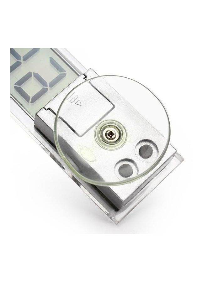 Generic - Car Electronic Clock Mini Transparent LCD Display Digital with Sucker Glass Car Ornaments - Image 1