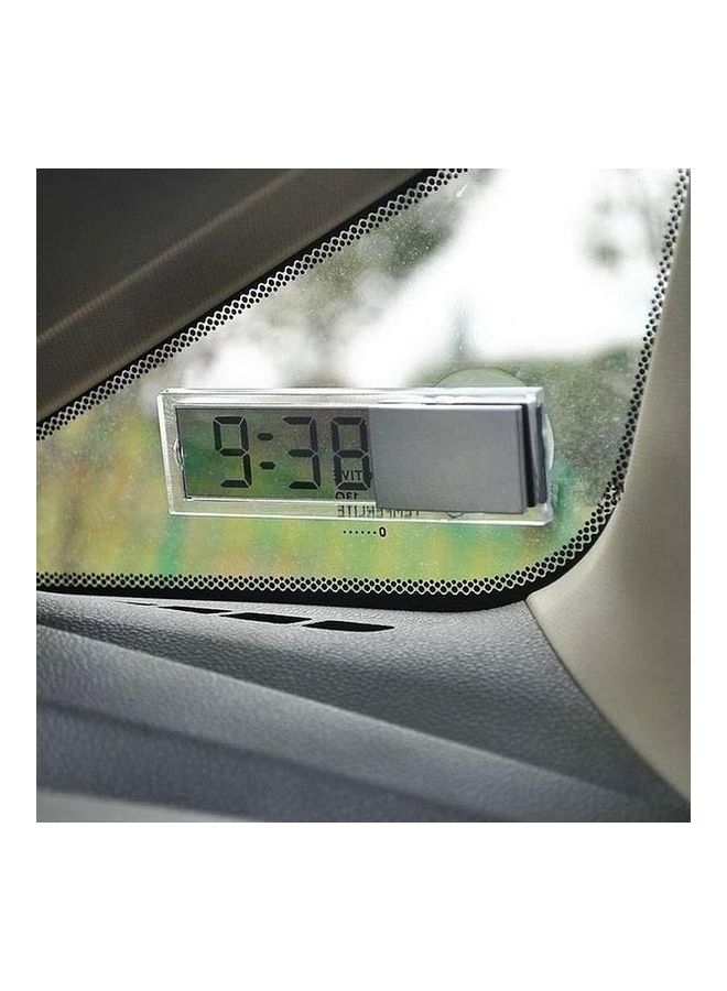 Generic - Car Electronic Clock Mini Transparent LCD Display Digital with Sucker Glass Car Ornaments - Image 1