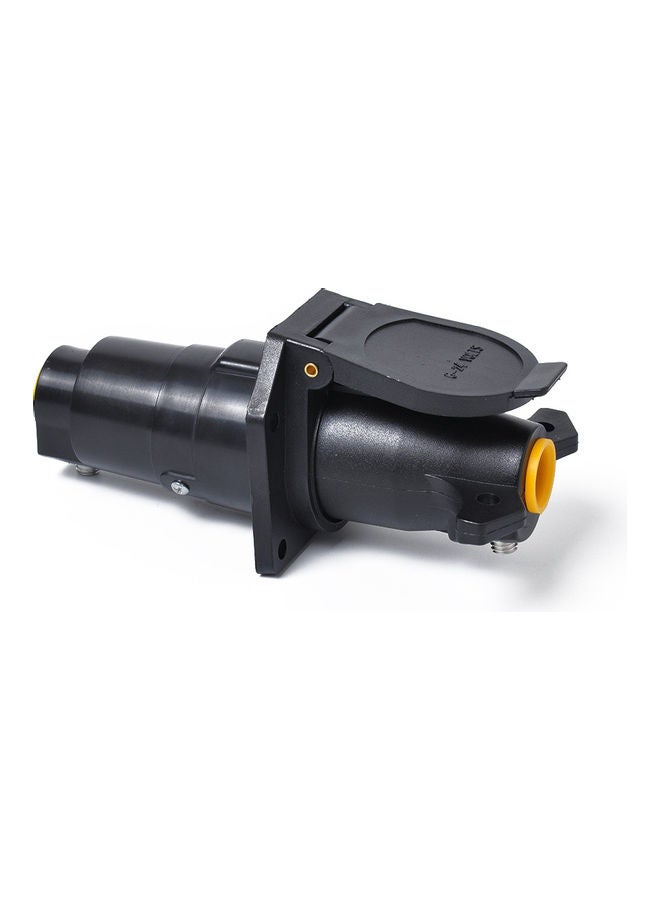Generic 1 Pair Auto Round Trailer Connector 7 Poles RV Male and Female Light Plug 7 Way Connector  - Image 1