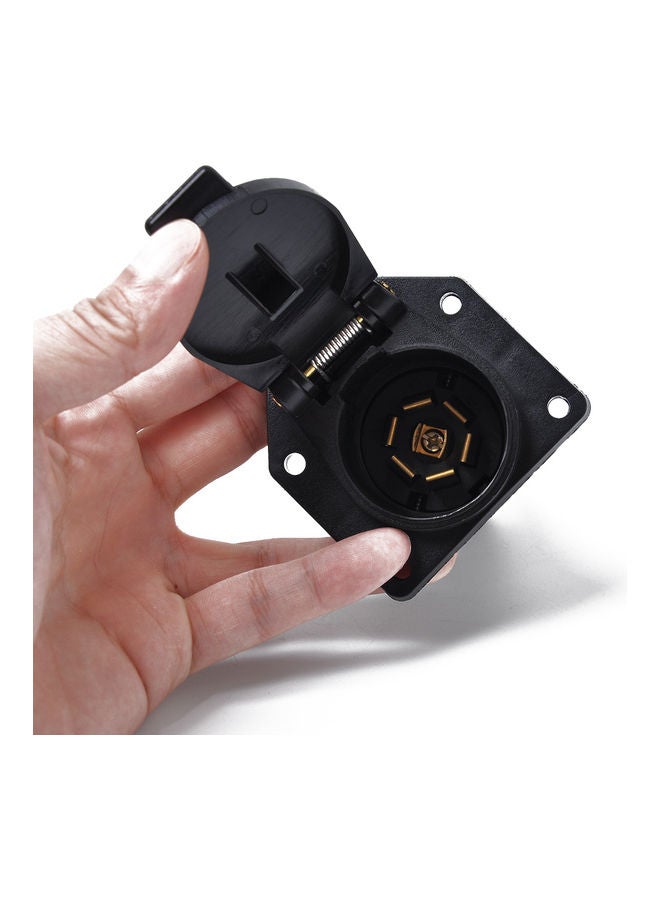 Generic 1 Pair Auto Round Trailer Connector 7 Poles RV Male and Female Light Plug 7 Way Connector  - Image 5