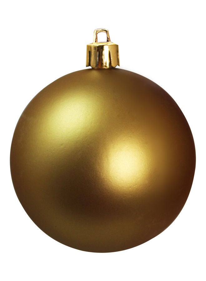 CHRISTMAS MAGIC 12 Pieces Christmas Balls Shiny Matt Glitter Gold 7cm 