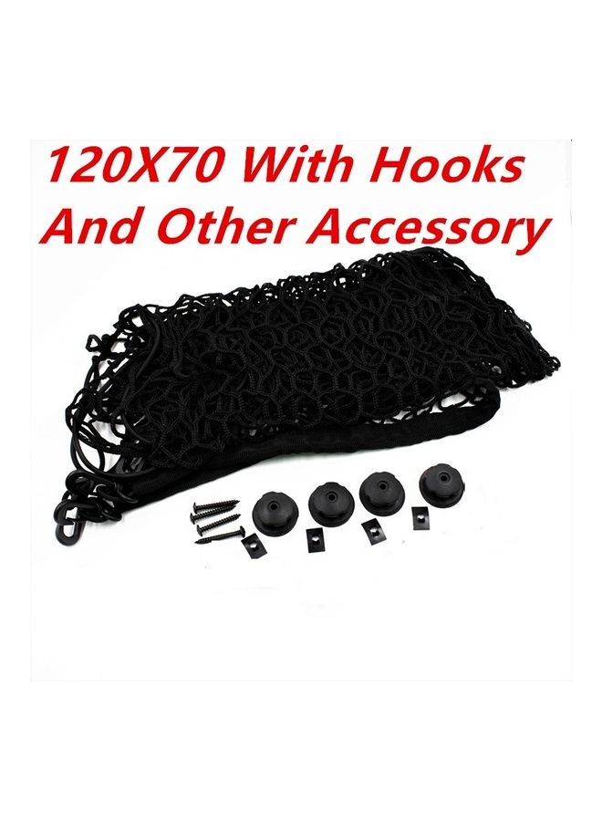 Generic 120x70cm Strong Elastic Nylon Cargo Luggage Storage Organizer Mesh Net with Hooks for Car Van Pickup SUV MPV  - Image 3