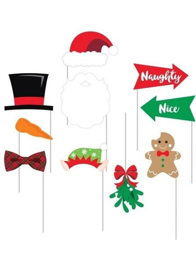 CREATIVE CONVERTING 10-Pieces Holiday Photo Props 10inch