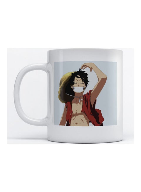 Mug Luffy One Piece for Coffee and Tea White 350ml