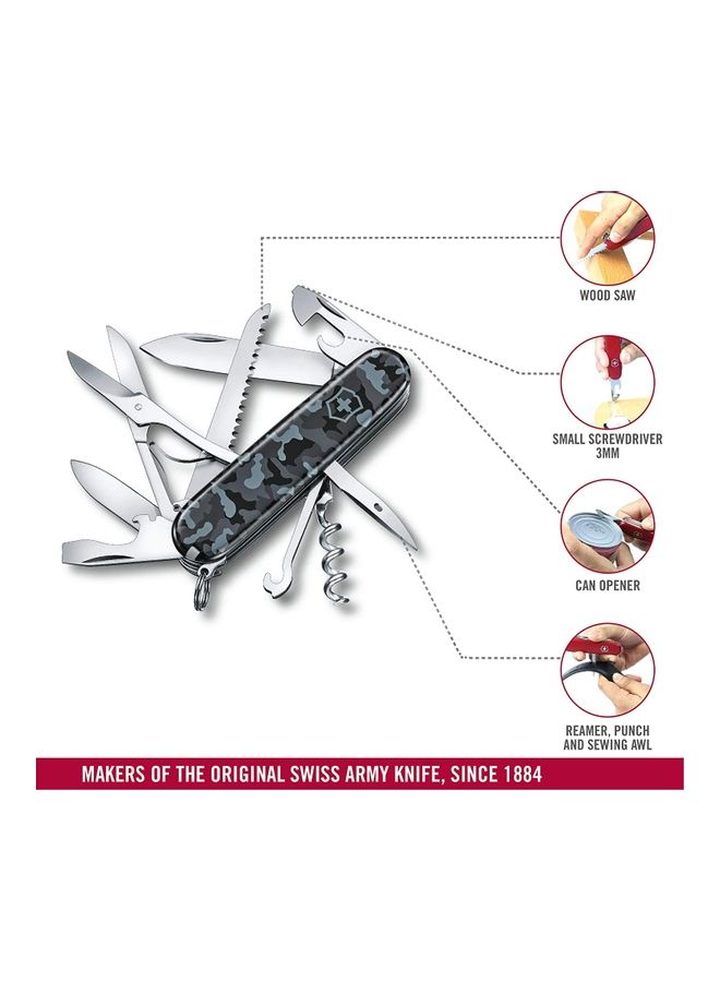 Victorinox - Swiss Army Knife Huntsman Gray/Blue Navy Camouflage With 15 Functions - Image 1