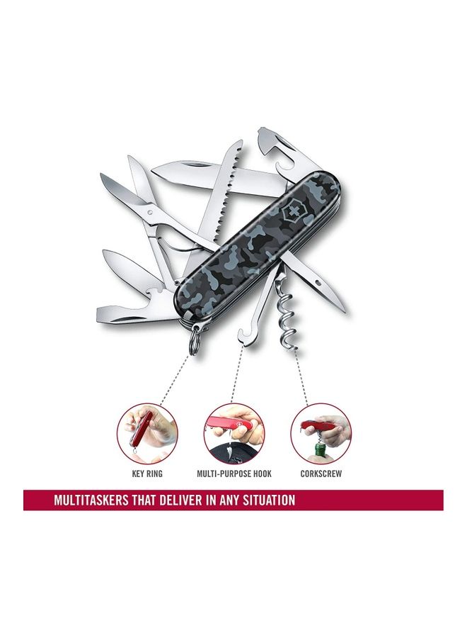 Victorinox - Swiss Army Knife Huntsman Gray/Blue Navy Camouflage With 15 Functions - Image 1
