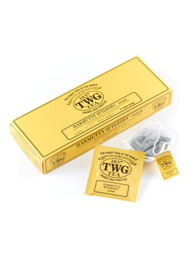 TWG Tea Harmutty SFTGFOP1 15 Cotton Teabags 37.5grams 