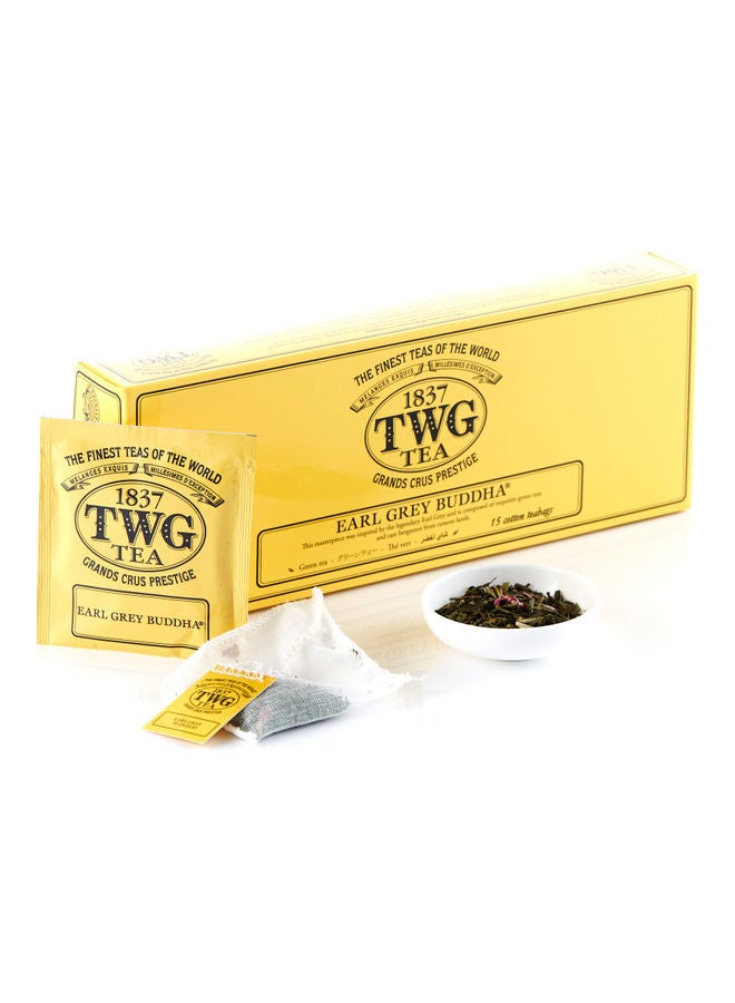 TWG Tea 15 Earl Grey Buddha Cotton Tea Bags 37.5grams 