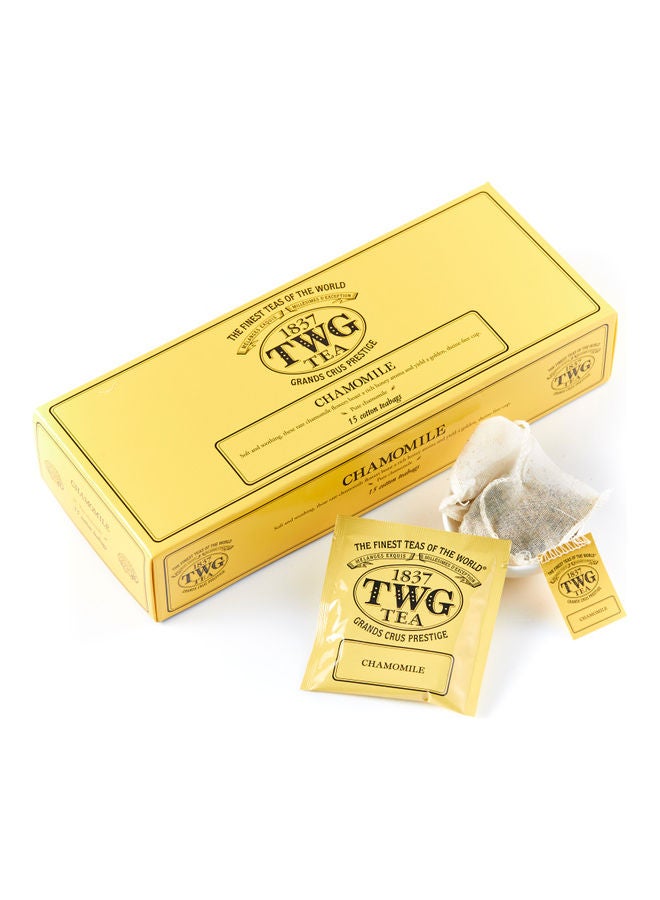 TWG Tea Chamomile 15 Cotton Teabags 37.5grams 