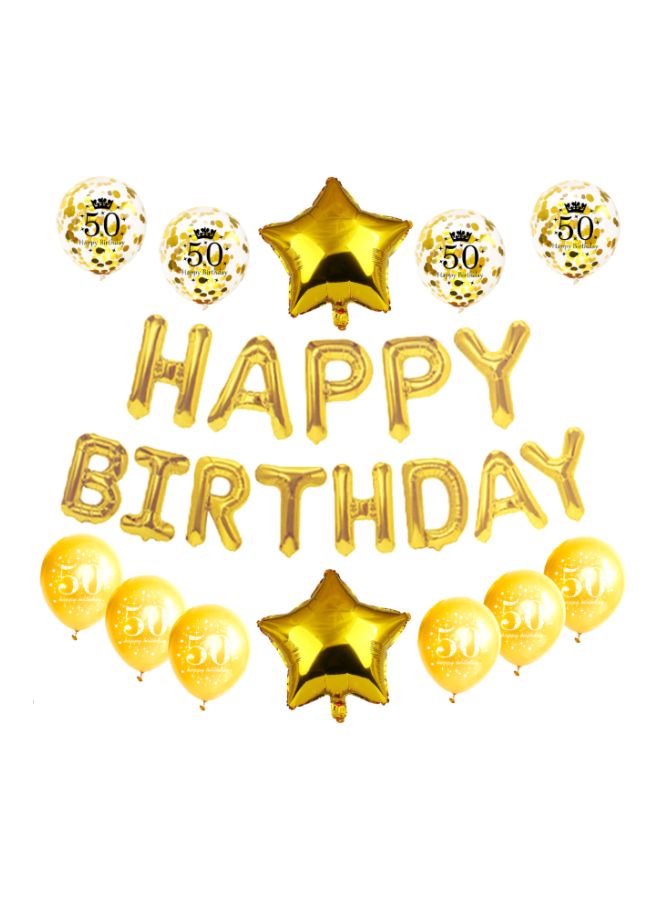 بيوينتي طقم بالونات قصدير مكتوب عليها "Happy Birthday" - Image 1