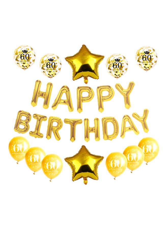 بيوينتي طقم بالونات قصدير مكتوب عليها "Happy Birthday" - Image 1