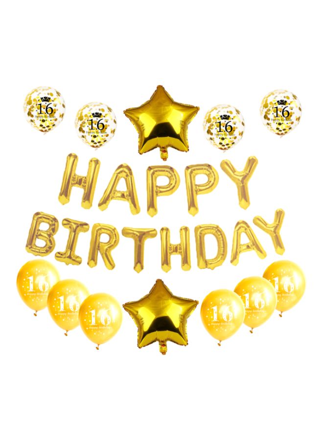 Beauenty Happy Birthday Aluminum Foil Balloon Set - Image 1