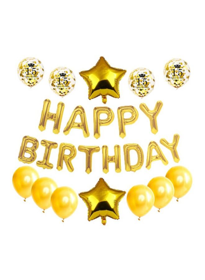 بيوينتي طقم بالونات قصدير مكتوب عليها "Happy Birthday" - Image 1